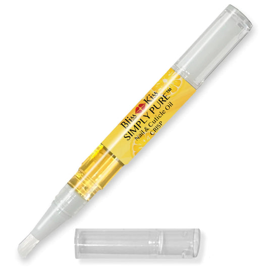 Bliss Kiss | 1 Crisp Fragrance | Nail Oil Cuticle Pen w/Vitamin E & Jojoba⏤Nail Strengthener Nail Growth Serum for Brittle Peeling Breaking Thin Nails
